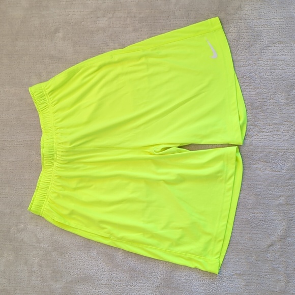 NIKE Retro Neon Yellow Running Shorts - Picture 1 of 5